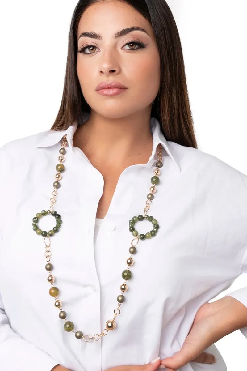 MYA ACCESSORIES | Collana lunga con pietre in acrilico - 4