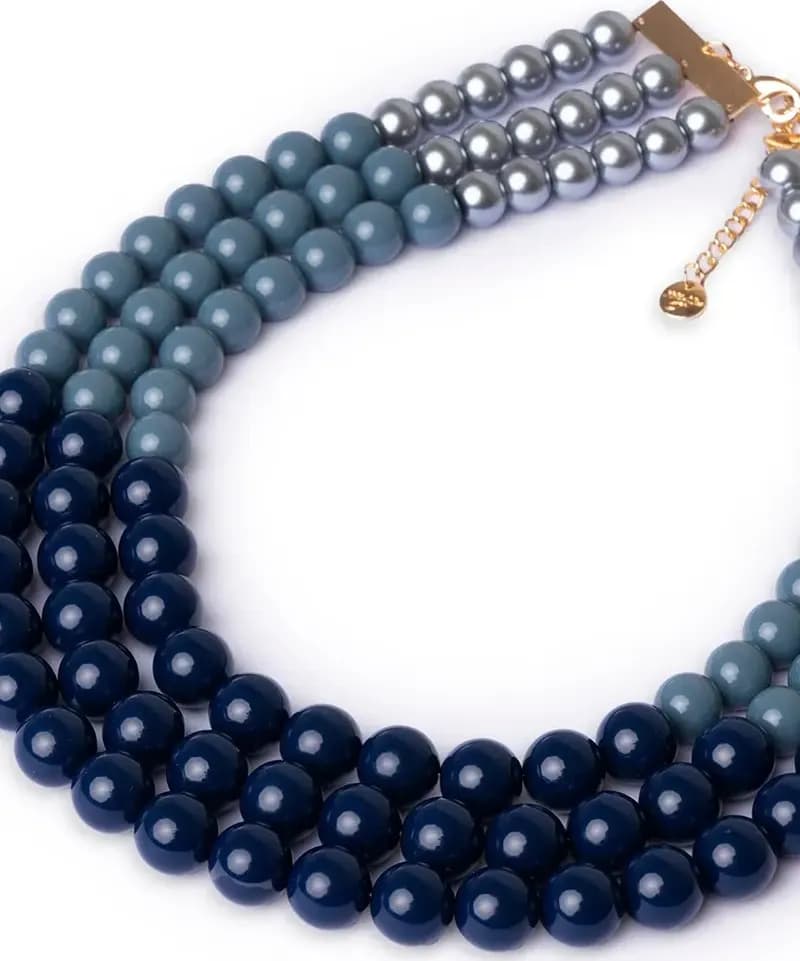 MYA ACCESSORIES | Collana girocollo multilinee con sfere in acrilico - 3