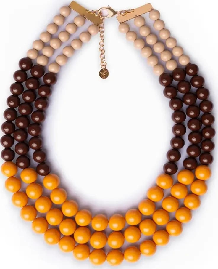 MYA ACCESSORIES | Collana girocollo multilinee con sfere in acrilico - 2