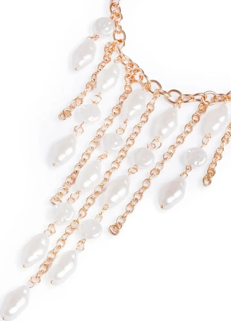 MYA ACCESSORIES | Collana girocollo con pietre in acrilico perlate pendenti - 3