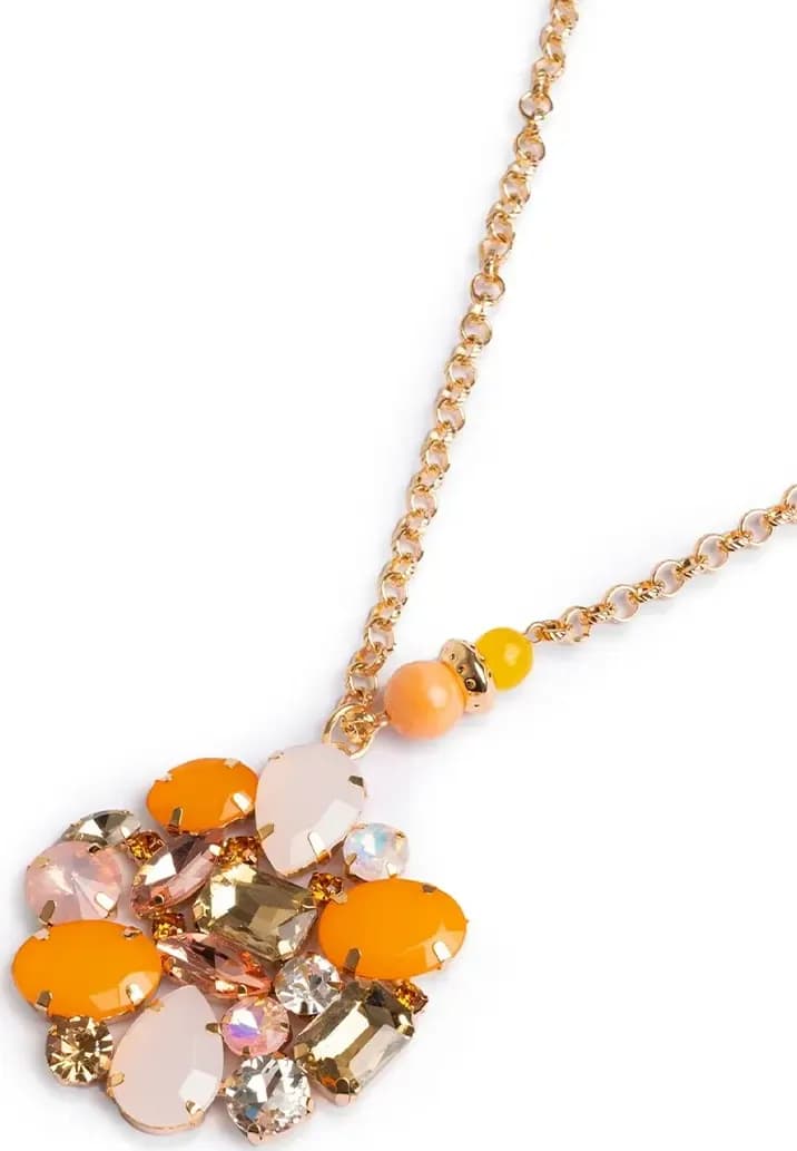 MYA ACCESSORIES | Collana lunga a catena con pendente a fiore in vetro - 4