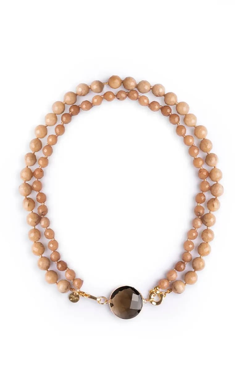 MYA ACCESSORIES | Collana girocollo con doppio filo di pietre dure - 2