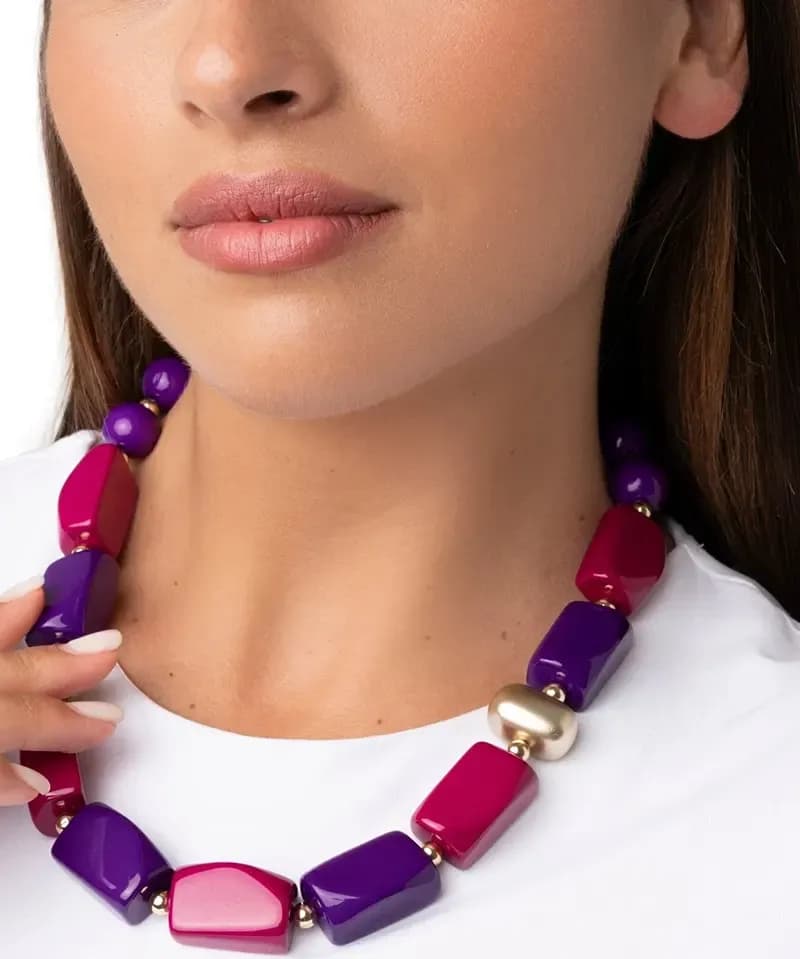 MYA ACCESSORIES | Collana girocollo in resina ed acrilico