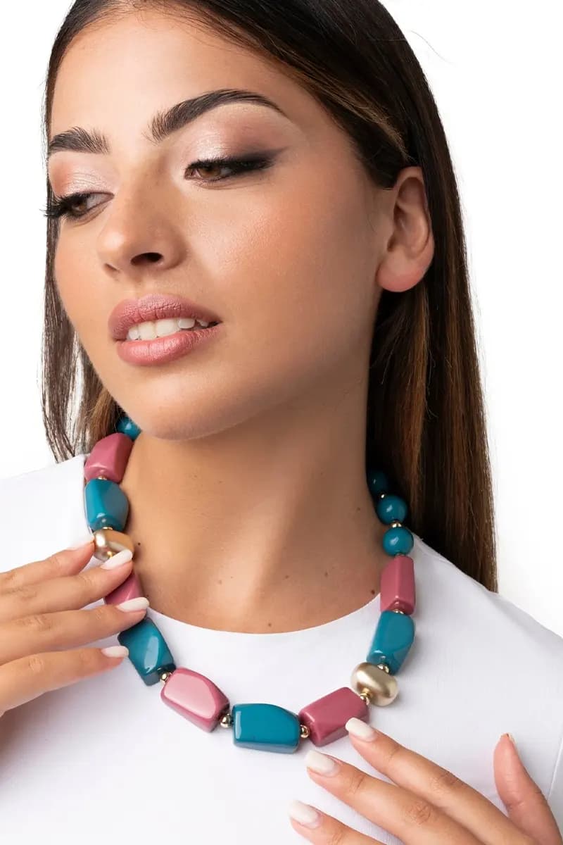 MYA ACCESSORIES | Collana girocollo in resina ed acrilico - 4