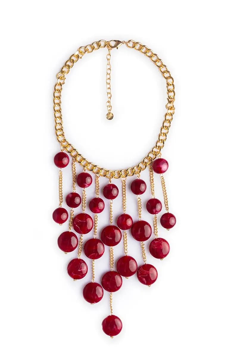 MYA ACCESSORIES | Collana girocollo a catena con pietre pendenti - 3