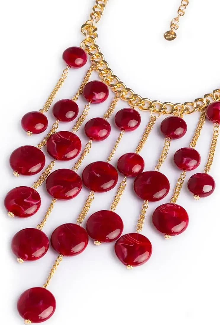 MYA ACCESSORIES | Collana girocollo a catena con pietre pendenti - 4