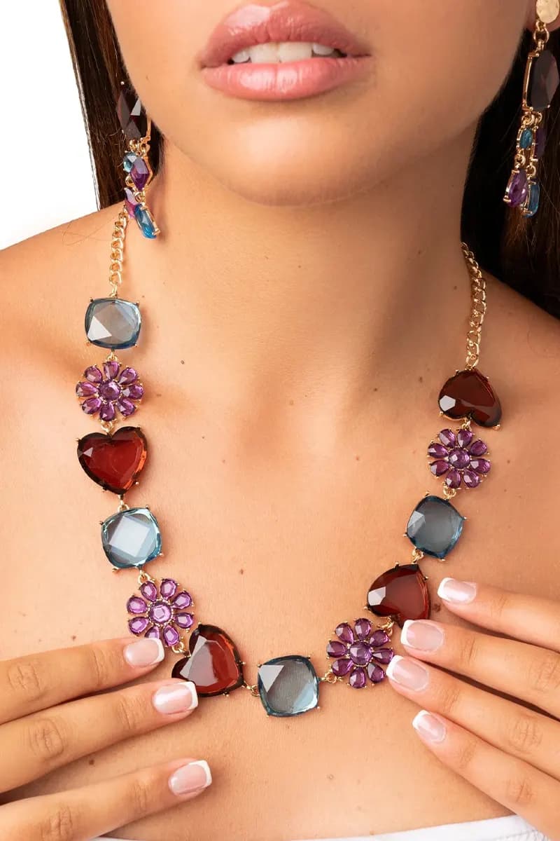 MYA ACCESSORIES | Collana girocollo con parti in acrilico trasparente - 4