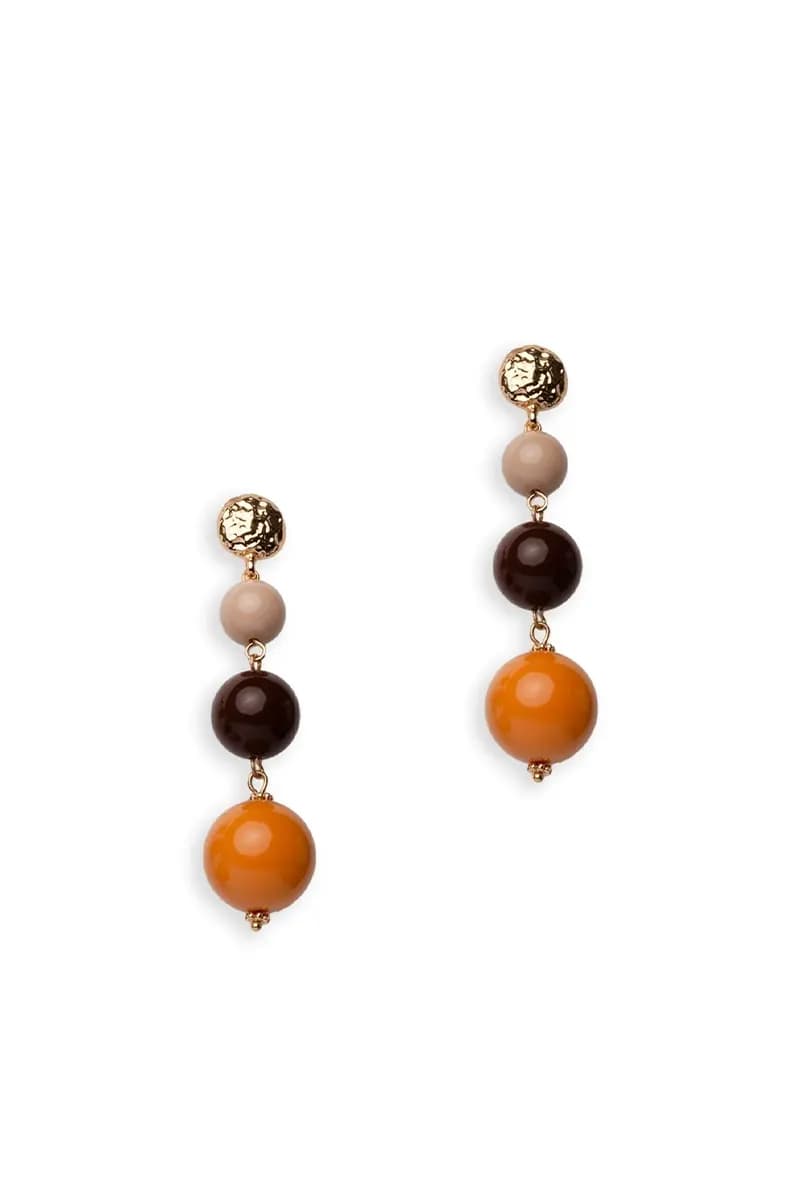 MYA ACCESSORIES | Orecchini pendenti con tre sfere in acrilico - 2