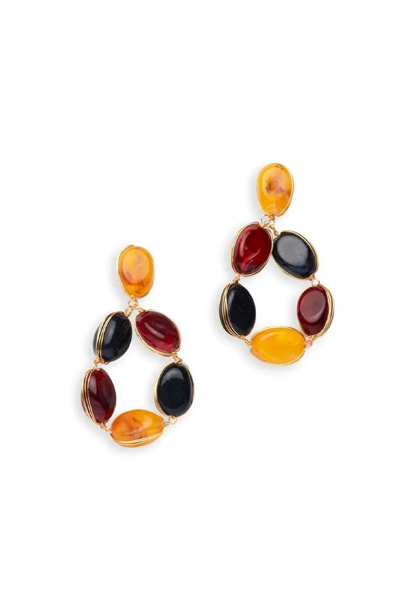 MYA ACCESSORIES | Orecchini stile goccia con pietre in acrilico - 2