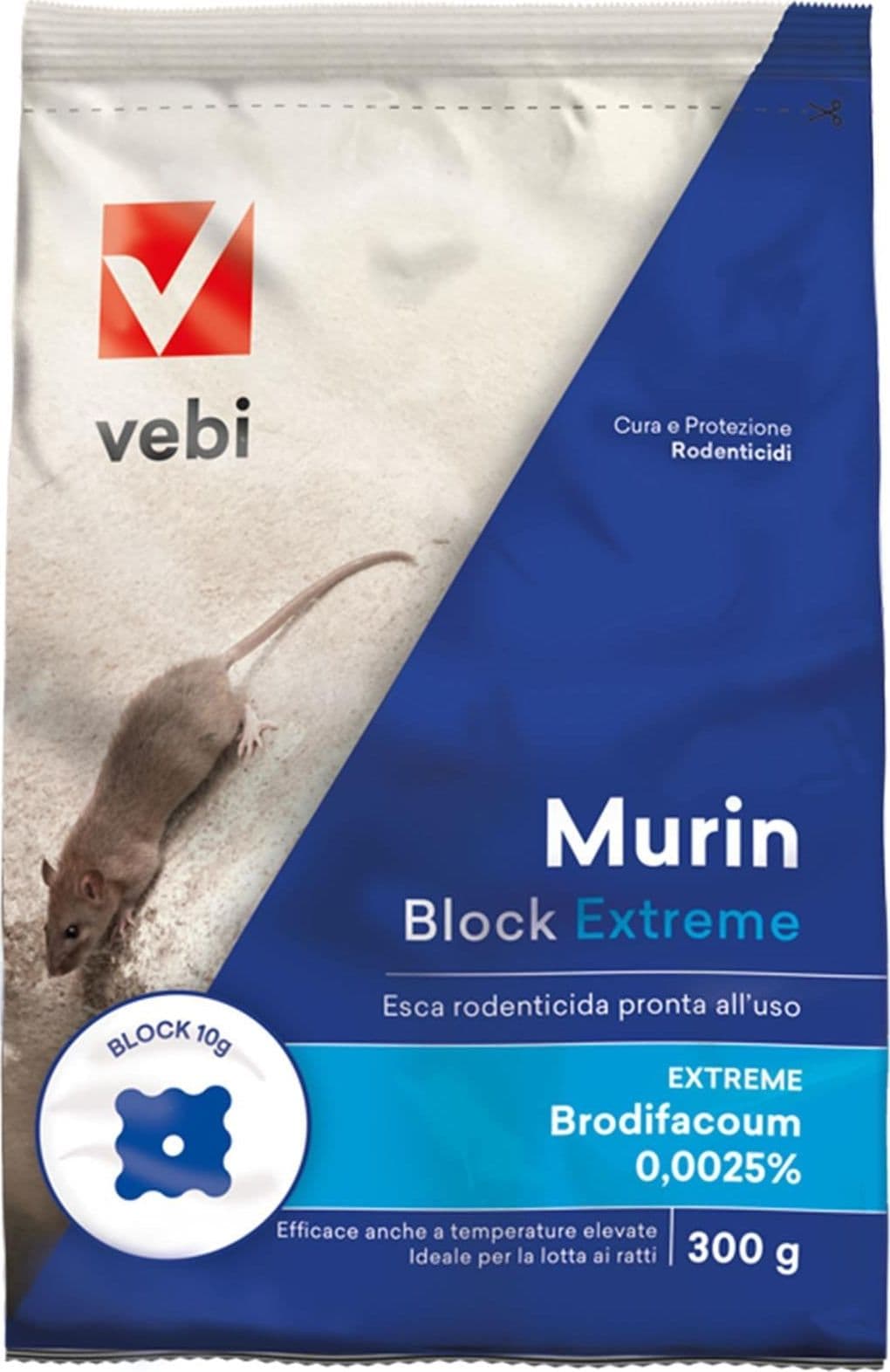 Esca blocchi bocconi topicida ratticida topi ratti arvicole 300 gr veleno escatop rodenticida - 2
