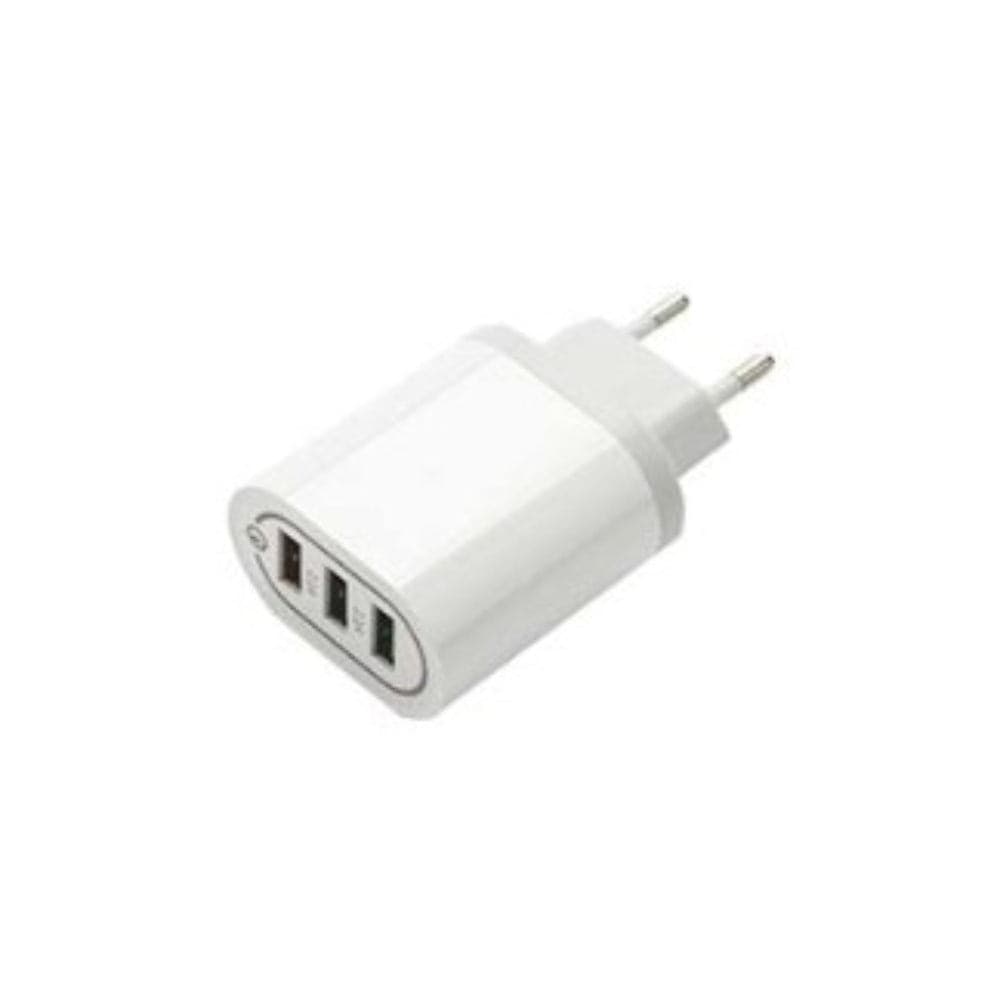caricatore USB bianco 3 uscite