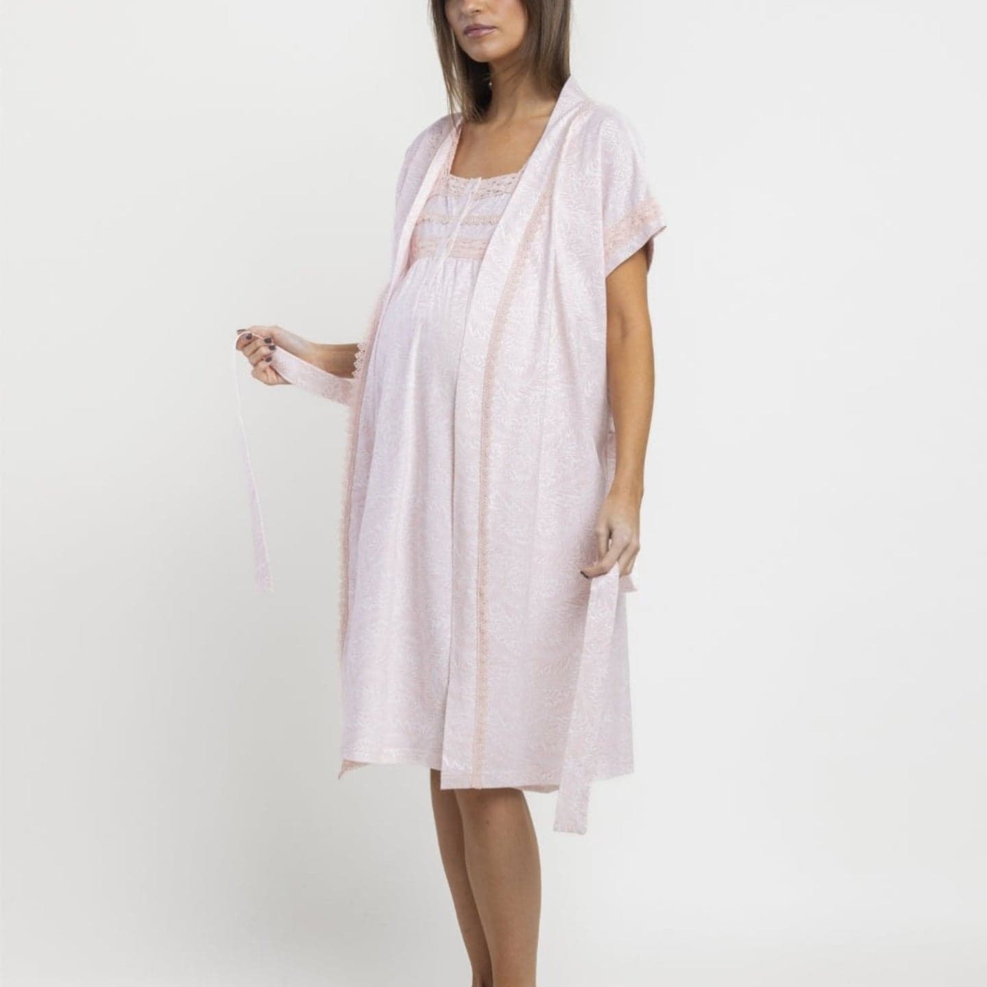 Vestaglia Donna Admas 67343 Classic Primavera/Estate Rosa in Cotone - 5