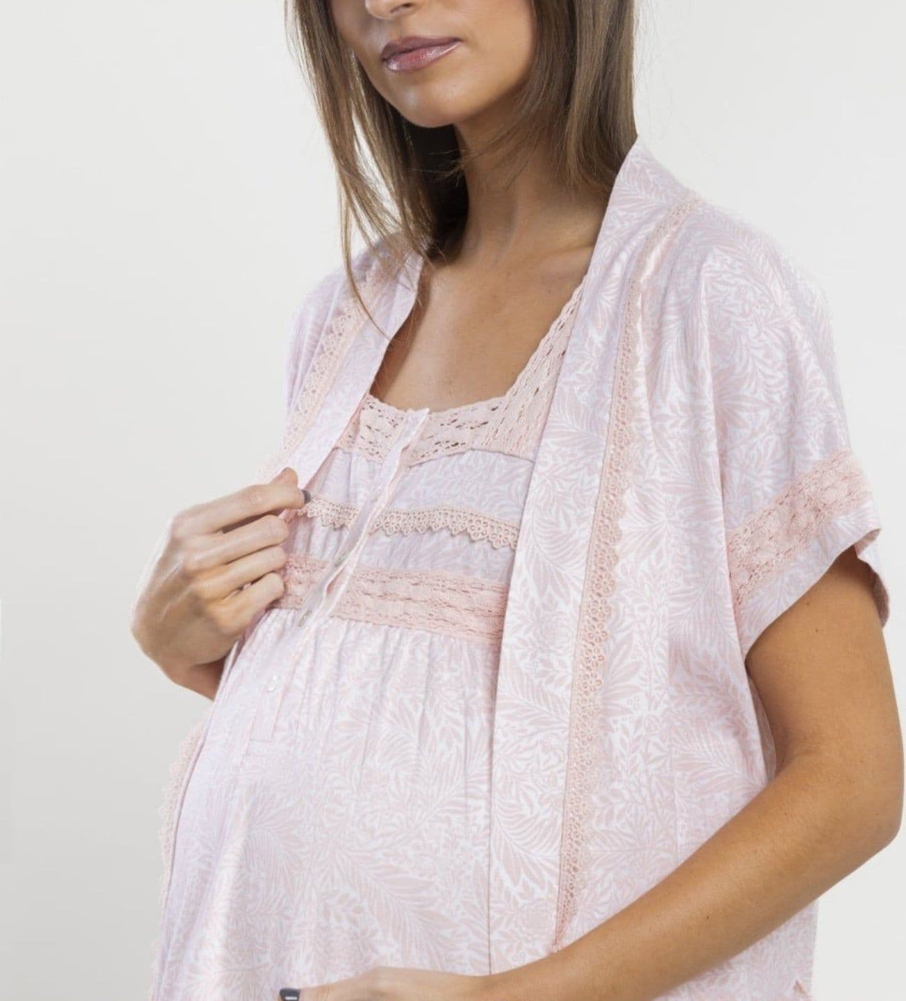 Vestaglia Donna Admas 67343 Classic Primavera/Estate Rosa in Cotone - 2