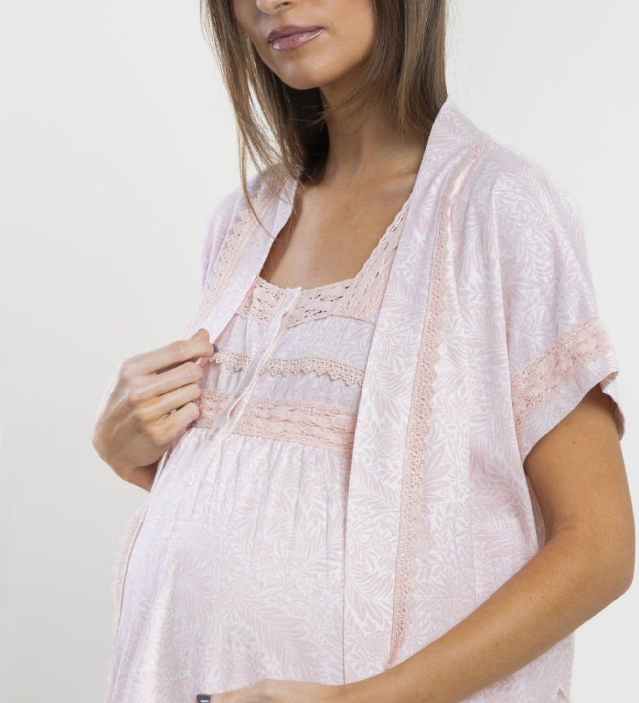 Vestaglia Donna Admas 67343 Classic Primavera/Estate Rosa in Cotone - 2