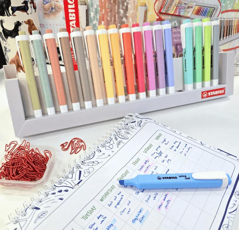 Stabilo - evidenziatori tascabili swing cool deskset da 18 colori ass.: 6 colori NatureCOLORS + 12 Pastel (275/18-02-05) - 6