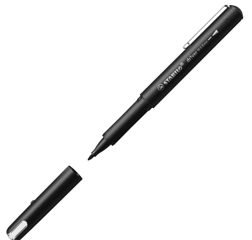 Stabilo - Penna fineliner STABILO dr!ver punta medium Nero (1089/46) - 2