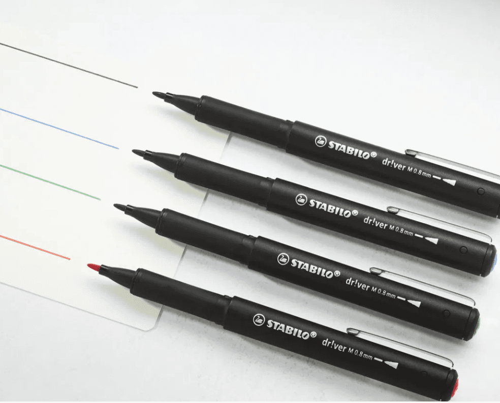 Stabilo - Penna fineliner STABILO dr!ver punta medium Nero (1089/46) - 4