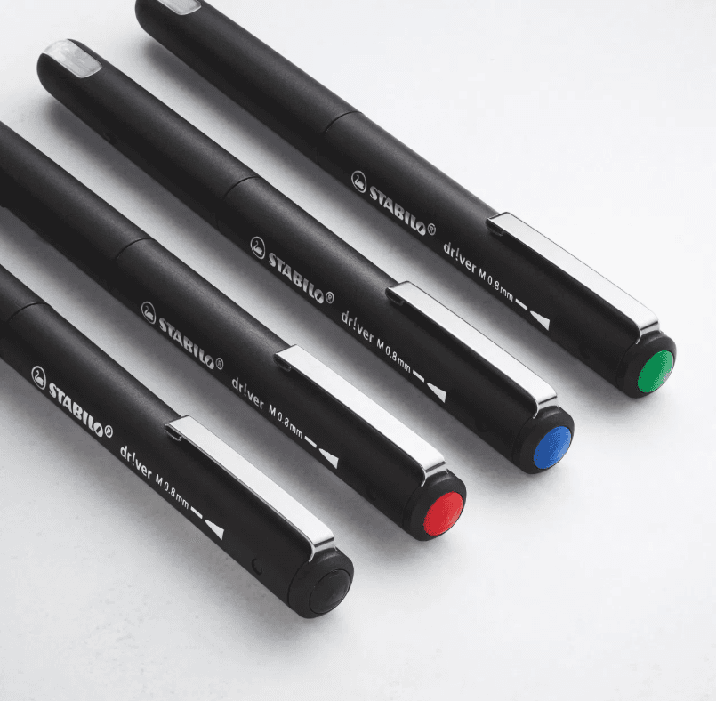 Stabilo - Penna fineliner STABILO dr!ver punta medium Nero (1089/46) - 5