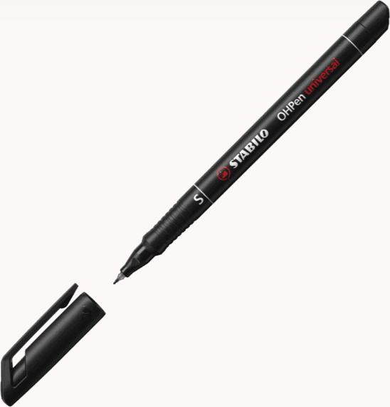 Stabilo - Marcatore per superfici lisce OHPen universal permanente S Marcatore singolo superfine (S)- nero (842/46) - 2