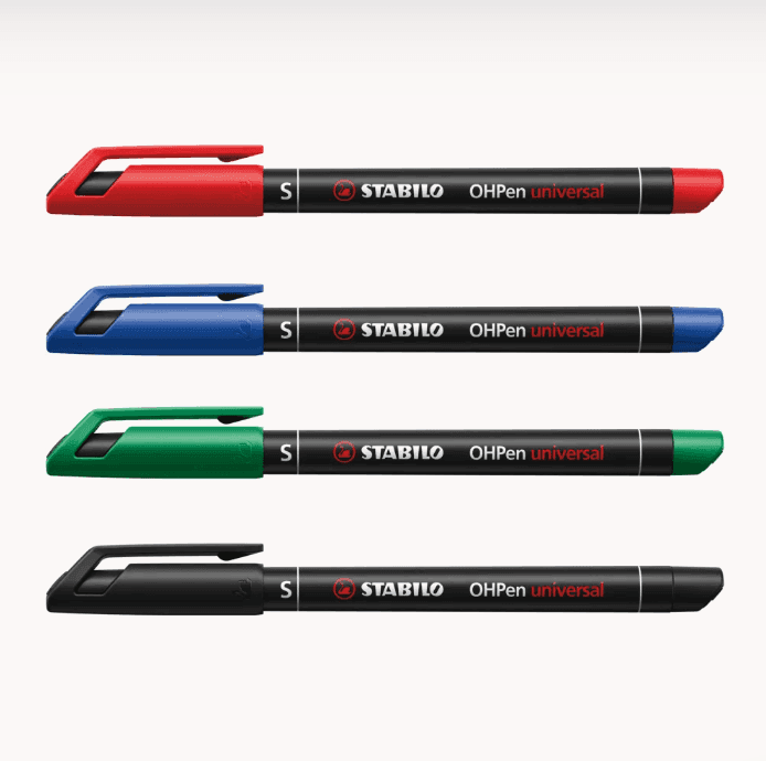 Stabilo - Marcatore per superfici lisce OHPen universal permanente S Marcatore singolo superfine (S)- nero (842/46) - 4