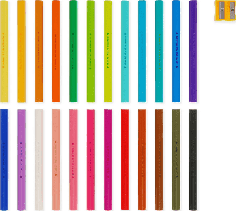 Legami - Set di 24 Matite Colorate con Temperino - Teddy Friends (TDP0001) - 3