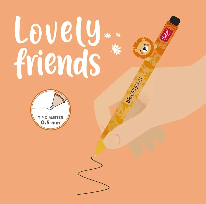 Legami - Penna Gel con Lion decorativo della famiglia Lovely Friends (CPP0013) - 3