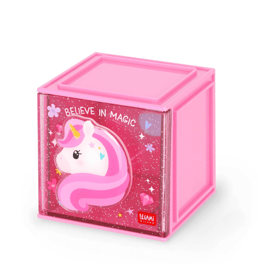 Legami - Box Componibile da Scrivania - Cutie Cube - Unicorn (SBX0001)