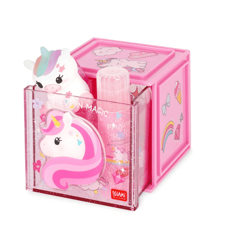 Legami - Box Componibile da Scrivania - Cutie Cube - Unicorn (SBX0001) - 3