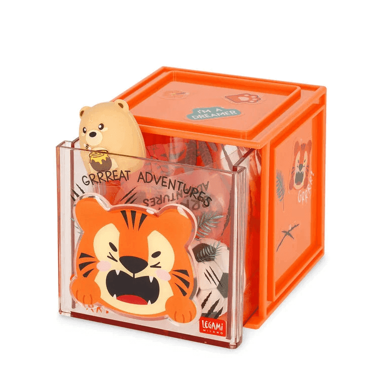Legami - Box Componibile da Scrivania - Cutie Cube - Tiger (SBX0004) - 3