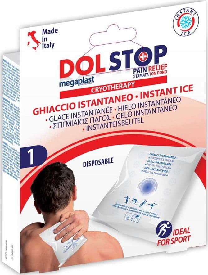 BUSTA GHIACCIO ISTANTANEO CRIOTERAPIA IMPACCO FREDDO MONOUSO SPORTIVI ALLEVIA DOLORI 163921