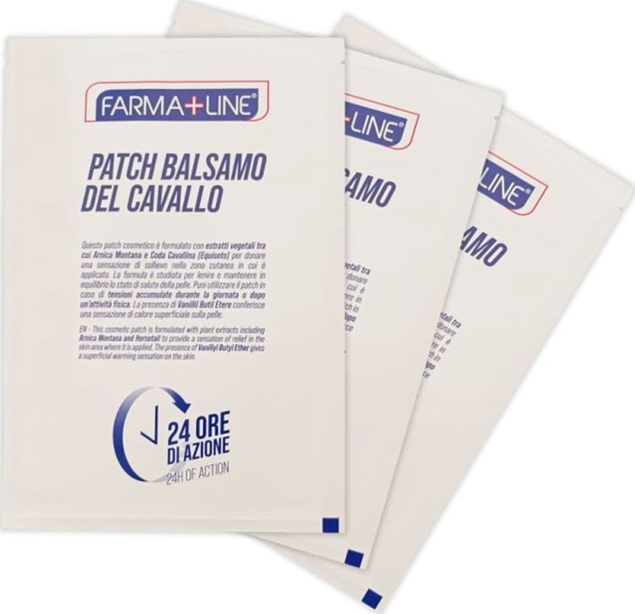 SET 3 PZ CEROTTI PATCH BALSAMO DEL CAVALLO EFFETTO CALDO PER ALLEVIARE DOLORI CER7054A - 2