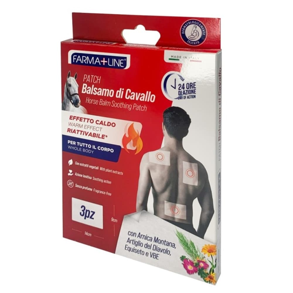 SET 3 PZ CEROTTI PATCH BALSAMO DEL CAVALLO EFFETTO CALDO PER ALLEVIARE DOLORI CER7054A - 3