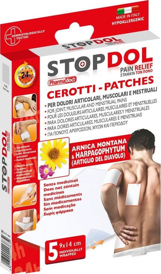 SET 5PZ CEROTTI PATCH CON ARTIGLIO DIAVOLO PER DOLORI ARTICOLARI MUSCOLARI MESTRUALI 113834 - 2