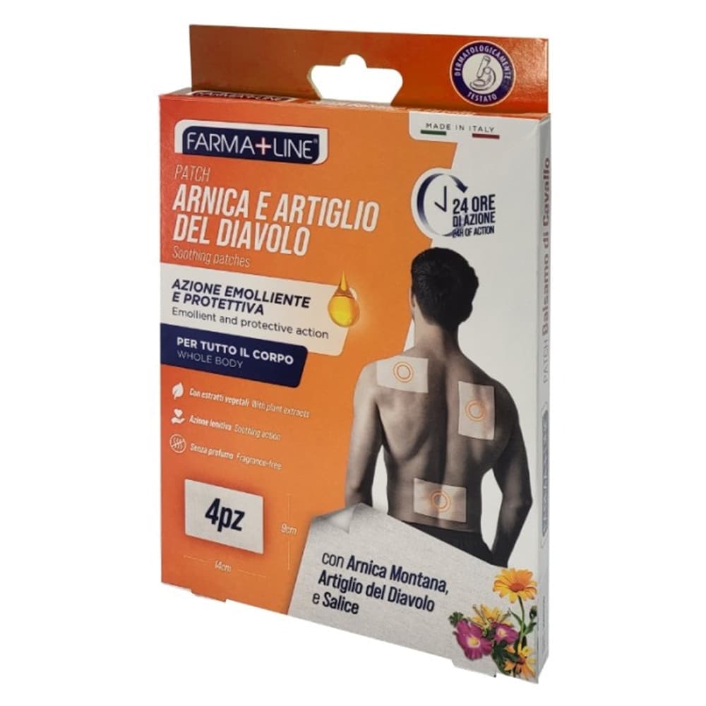 SET 4 PZ CEROTTI PATCH ARNICA 9X14CM AZIONE EMOLLIENTE PROTETTIVA LENITIVA CORPO CER7446A - 2