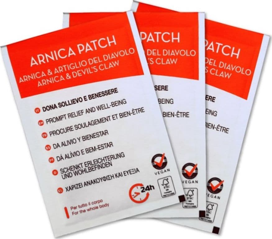 SET 4 PZ CEROTTI PATCH ARNICA 9X14CM AZIONE EMOLLIENTE PROTETTIVA LENITIVA CORPO CER7446A - 3