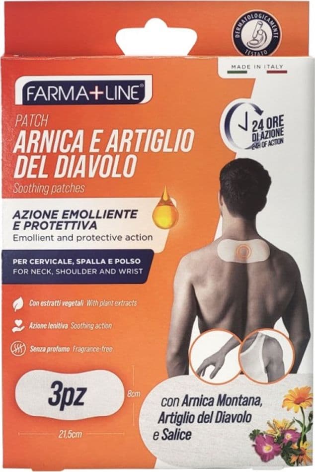 SET 3 PZ CEROTTI ARNICA PATCH 8X21,5CM 24H AZIONE EMOLLIENTE PROTETTIVA LENITIVA CER7447A - 3