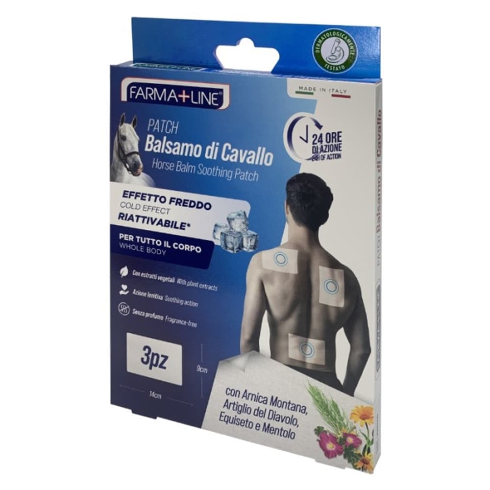 SET 3PZ CEROTTI PATCH BALSAMO CAVALLO EFFETTO FREDDO AZIONE LENITIVA CORPO 9X14CM CER7448A - 2