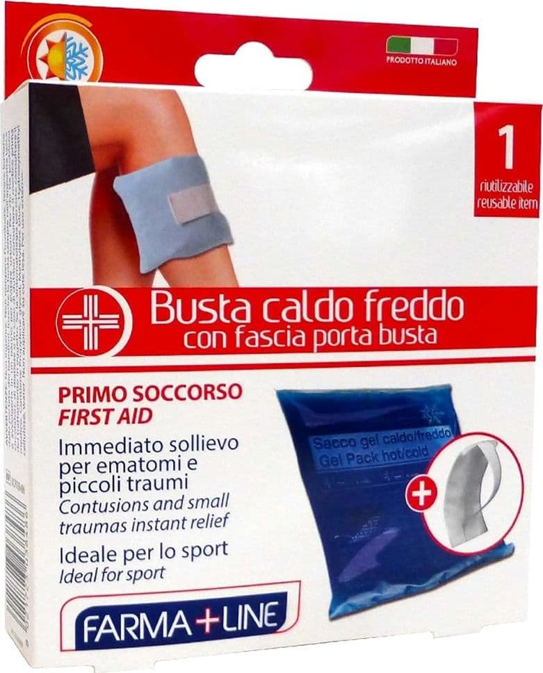 BUSTA GEL CALDO/FREDDO CON FASCIA PORTA BUSTA PRIMO SOCCORSO IMMEDIATO SOLLIEVO BUS3848A - 3