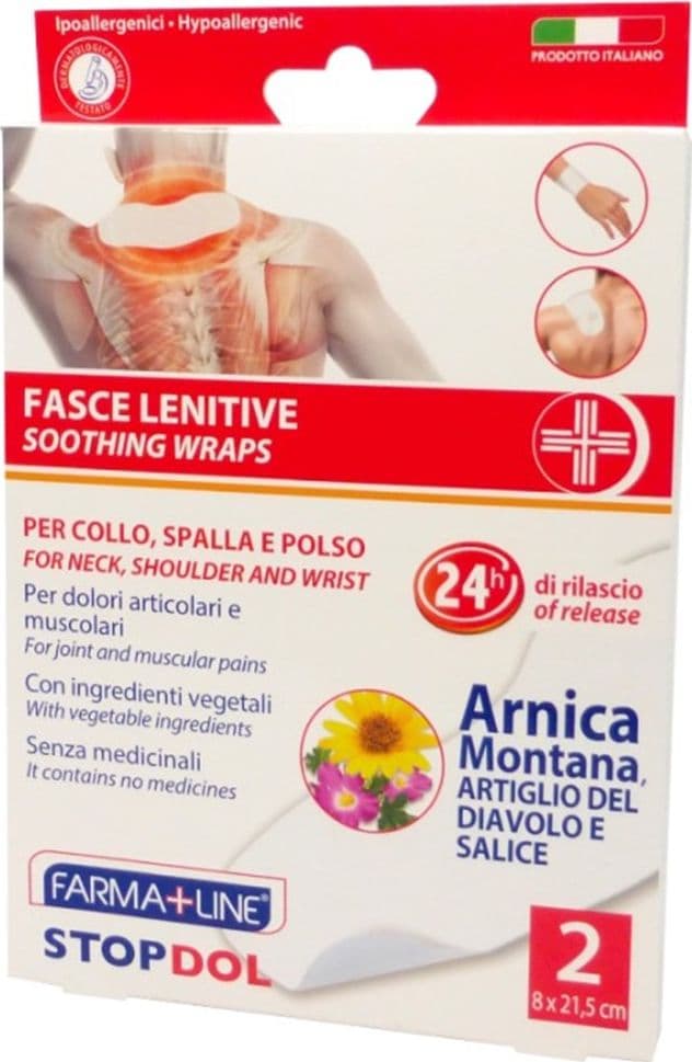 SET 40PZ CEROTTI + FASCE LENITIVE 24H ARNICA MONTANA ARTIGLIO DIAVOLO SALICE CER4646A - 2