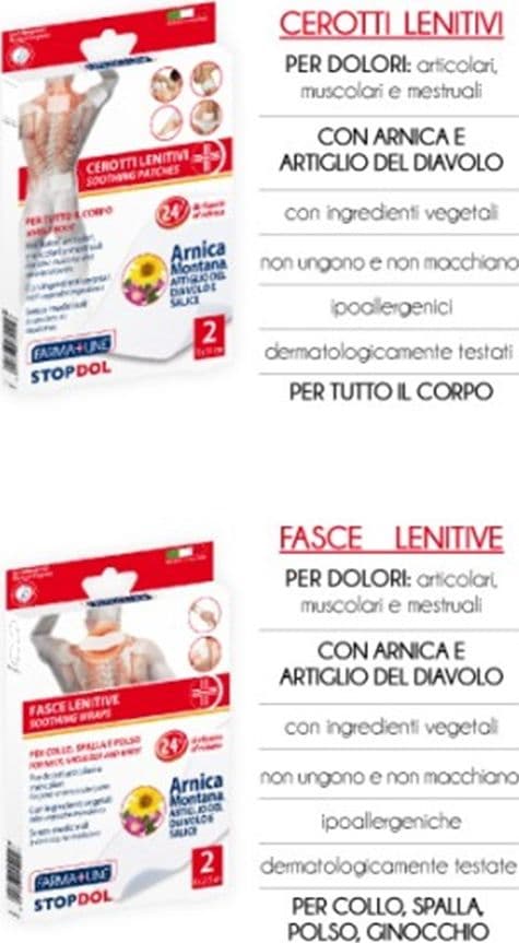 SET 40PZ CEROTTI + FASCE LENITIVE 24H ARNICA MONTANA ARTIGLIO DIAVOLO SALICE CER4646A - 3