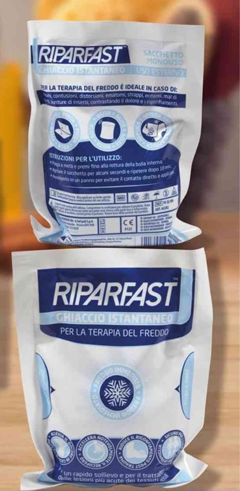 SET 4PZ BUSTE GHIACCIO MONOUSO SACCHETTO 100 GR TERAPIA DEL FREDDO USO ESTERNO 432820 - 2