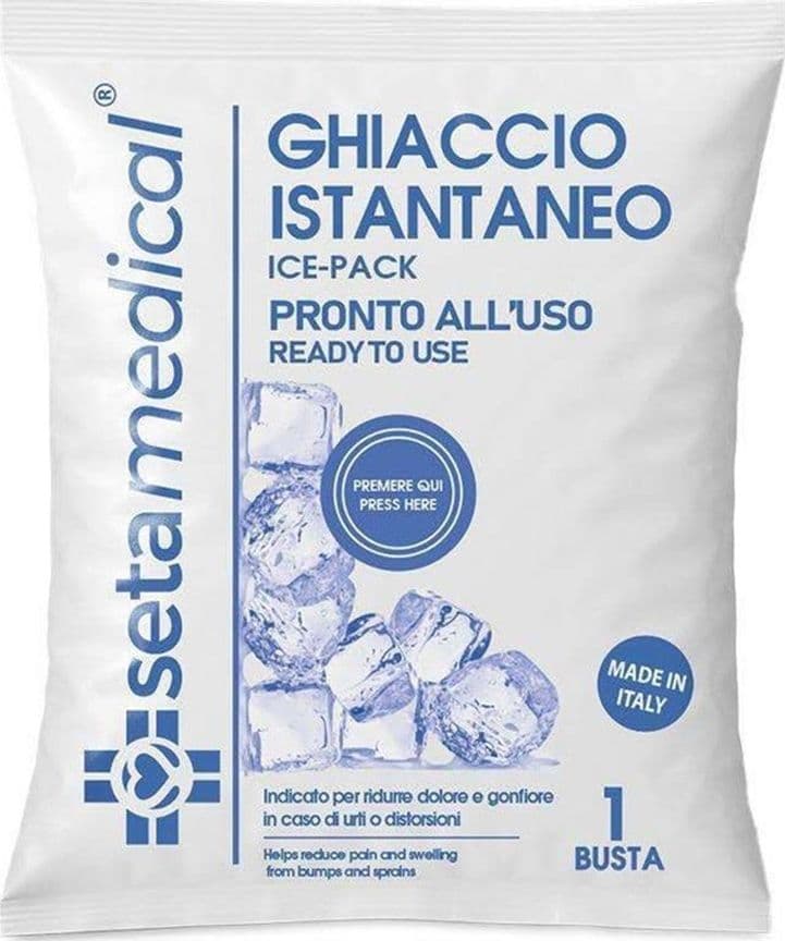 SET 2PZ BUSTA GHIACCIO ISTANTANEO MONOUSO IMPACCO FREDDO SECCO PRONTO USO DOLORE 625259A - 2