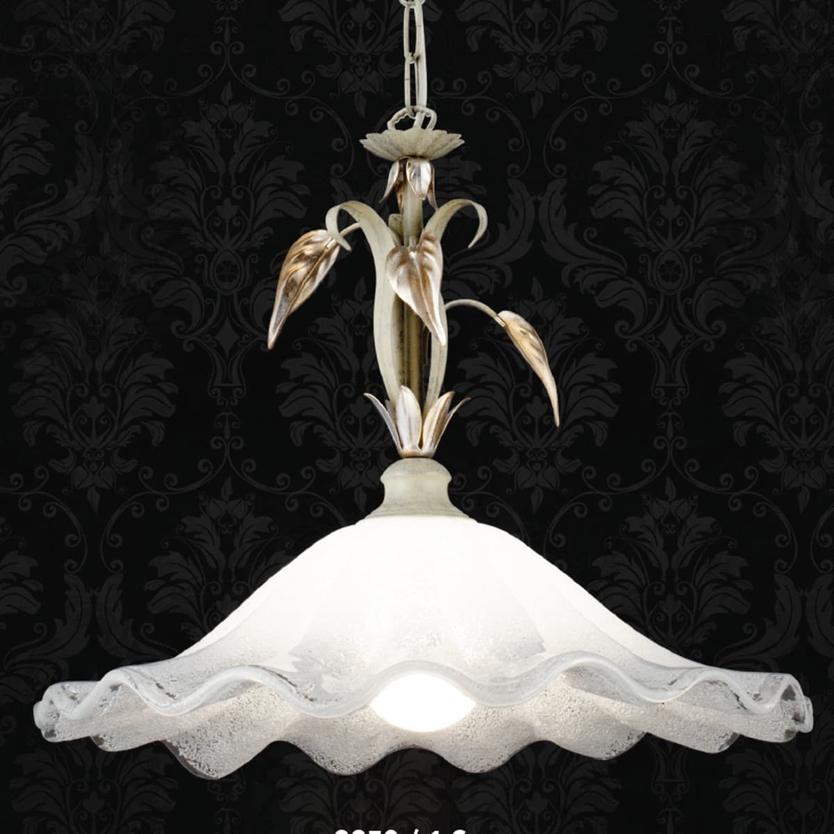 Lampadario classico LAM 3850 1S E27 LED metallo vetro sospensione - 3
