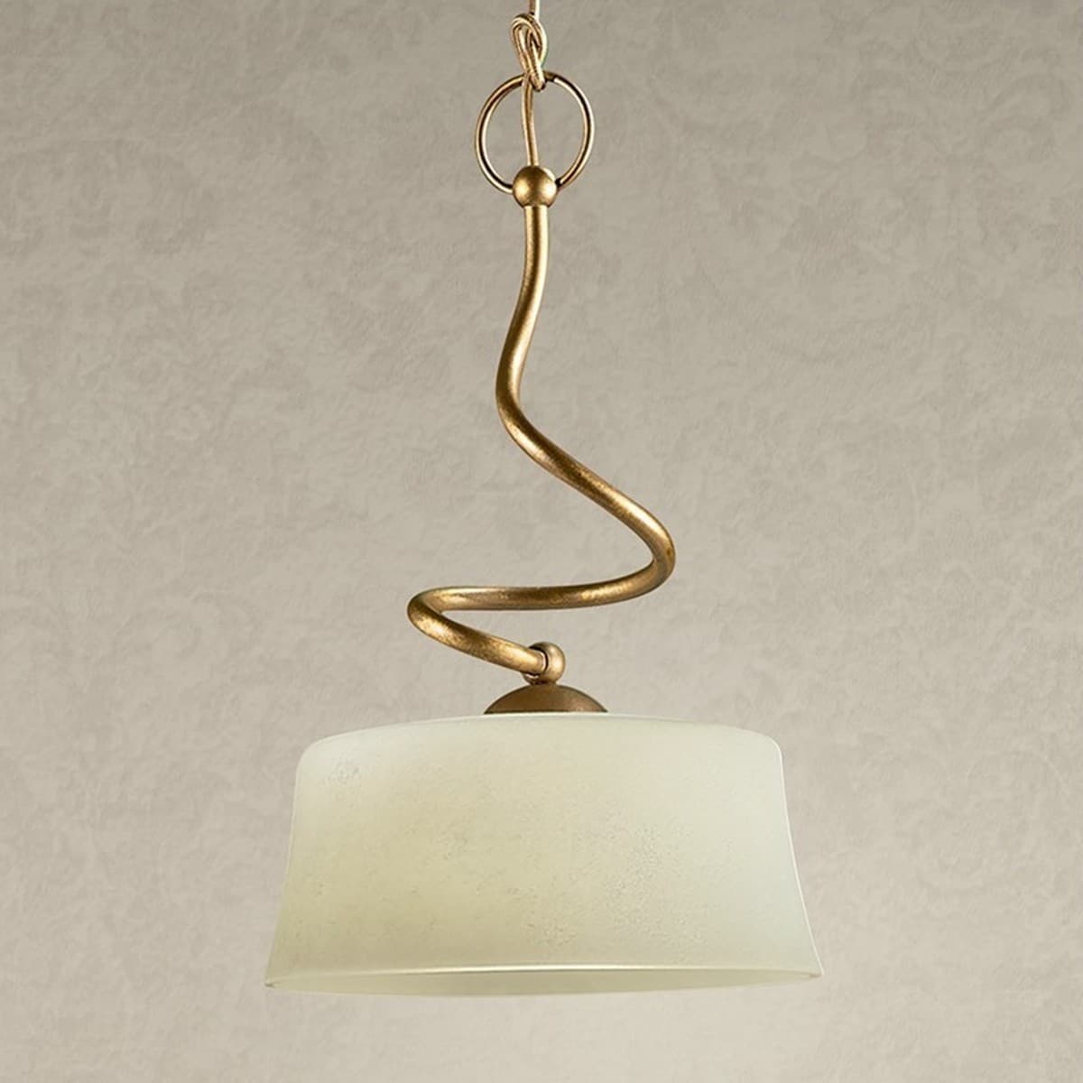 Lampadario classico LAM 4220 1 SG E27 LED metallo vetro sospensione - 9