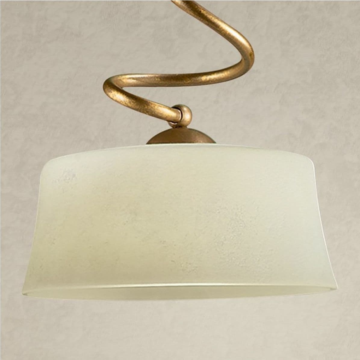Lampadario classico LAM 4220 1 SG E27 LED metallo vetro sospensione - 2