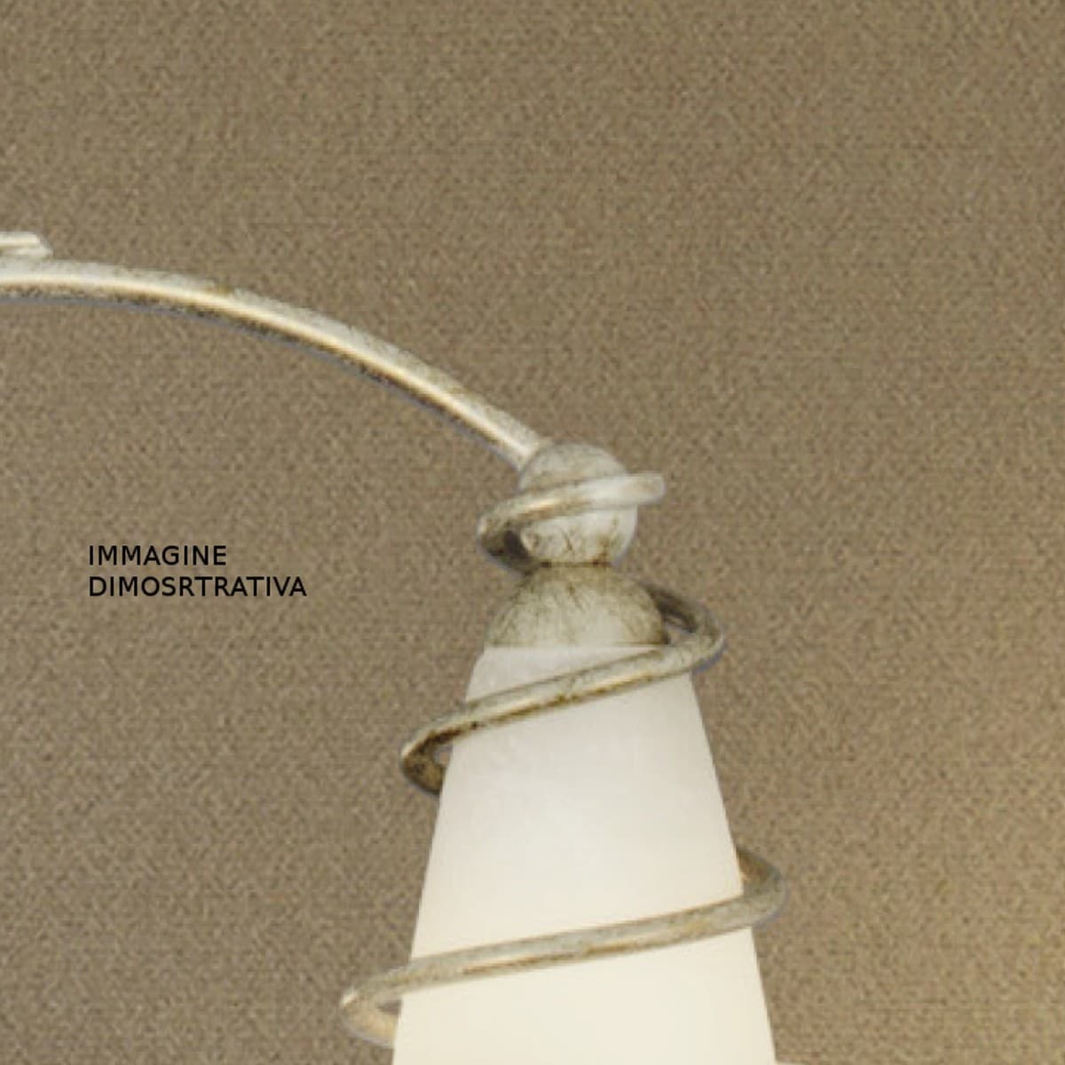 Lampadario classico LAM 4260 1SG E27 LED metallo vetro sospensione - 2