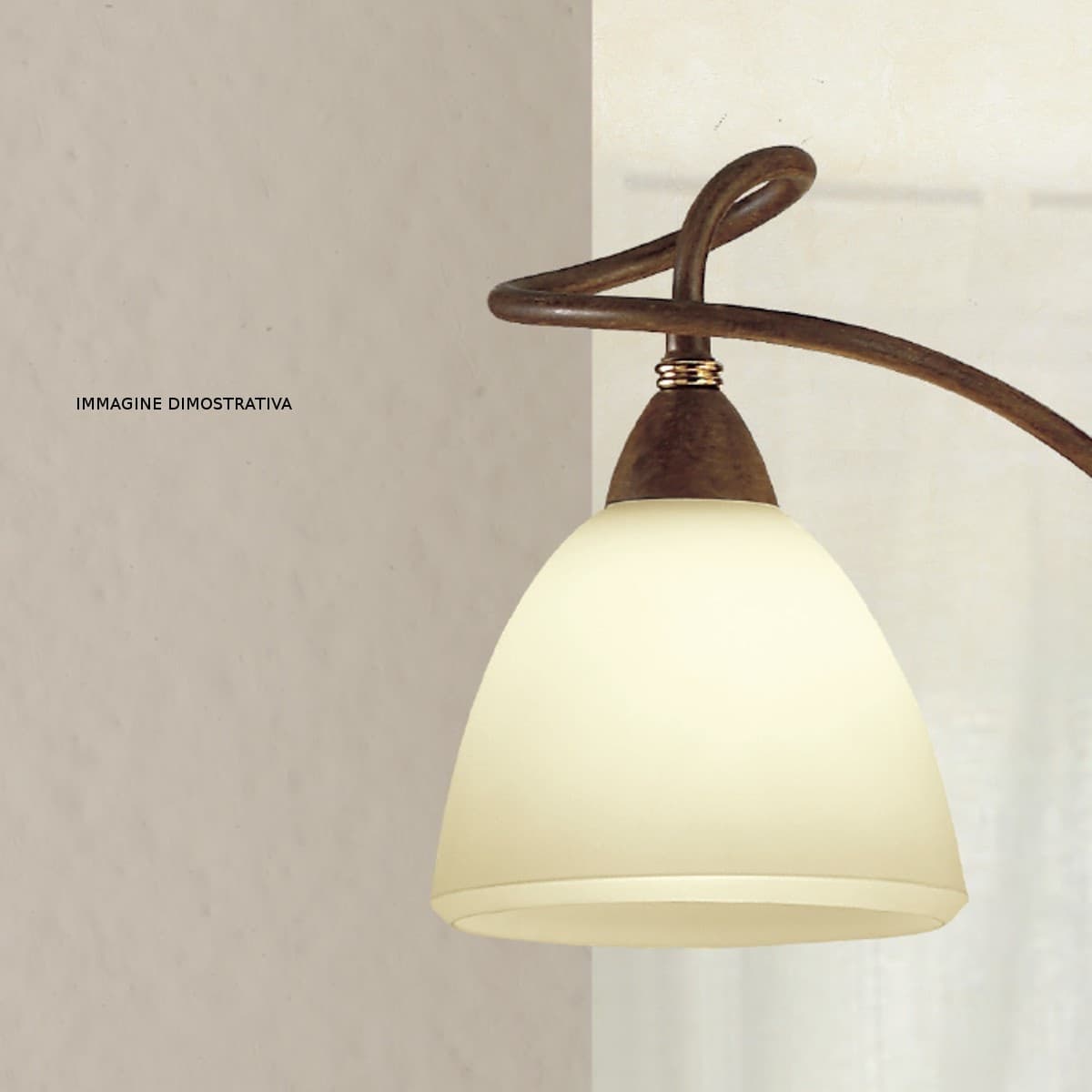 Lampadario classico LAM 3620 4B E14 LED metallo vetro sospensione - 2