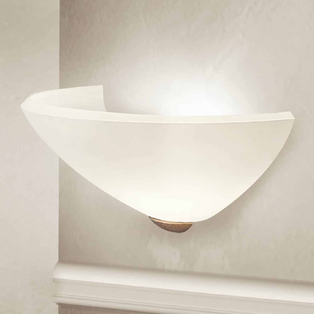 Applique classico LAM 6900 1 AG E27 LED vetro metallo lampada parete - 2