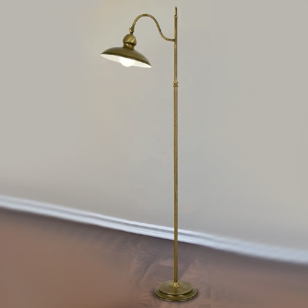 Piantana classica LAM 6975 1P E27 LED metallo lampada terra - 2