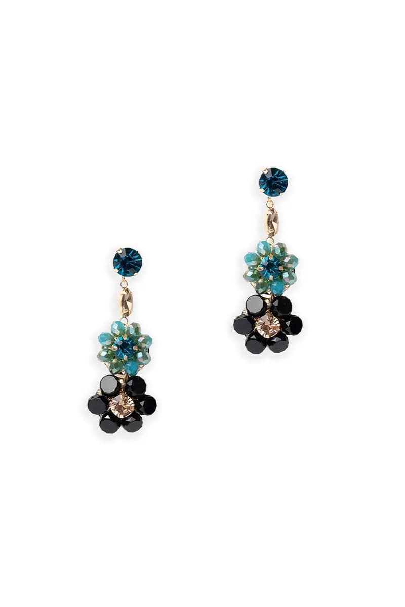 MYA ACCESSORIES | Orecchini pendenti con fiorellini in vetro in acrilico - 2